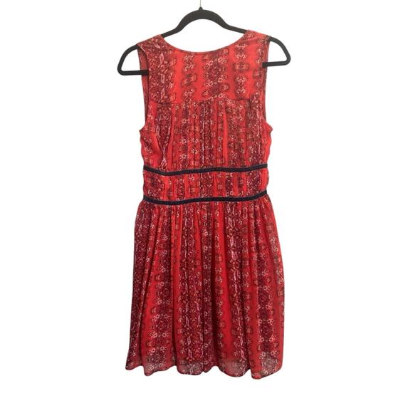 Abercrombie & Fitch Medium Dress Orange Floral Empire Waist Gray Velvet #5870 - Picture 2 of 16